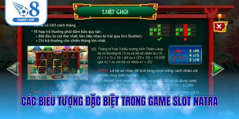 Nổ Hũ Natra - Bứt Phá Jackpot Tiền Tỷ Tại Nhà Cái O8 2 Các biểu tượng đặc biệt trong game slot Natra